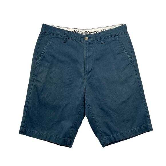 Eddie Bauer Men's Legend Wash Flat Front Khaki Shorts - Picture 1 of 10